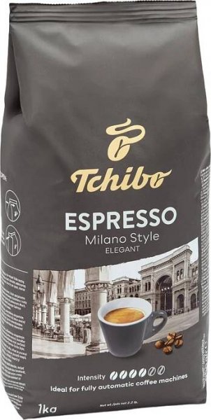 Tchibo Espresso Milano Style, zrnková káva, Arabica a Robusta, 1 kg
