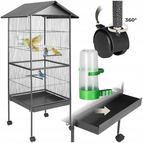 TecTake 400749 voliéra 162 cm antracit