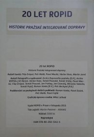 20 LET ROPID: Historie Pražské integrované dopravy - Knihy