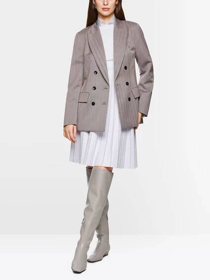Oversized Blazer mit Fischgrätmuster