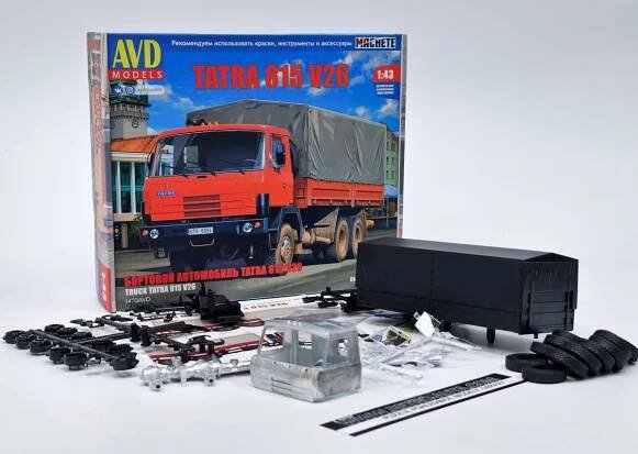 Tatra 815 V26 Valník s plachtou - Stavebnice AVD 1:43