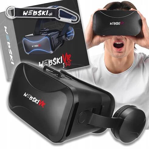 VR brýle Webski VR3DWEBJ30 + Vodítko na telefon plast, černé