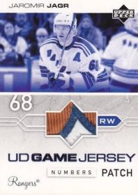 patch karta JAROMÍR JÁGR 04-05 UD UD Game Jersey Patch /23