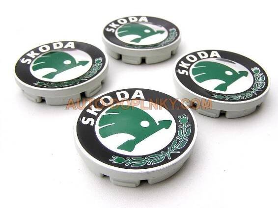 Středová krytka hliníkových kol ŠKODA, originál, staré logo