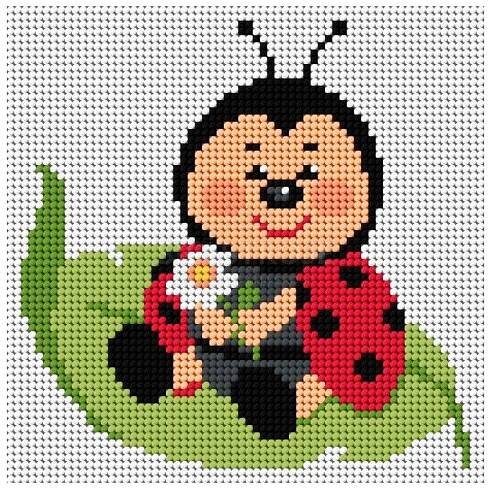 Ariadna Sestava pro vyšívání křížkovým stehem Malwina 15x15cm č. 1023