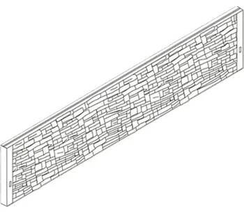 Plot Plotový systém Ferobet York, Deska oboustranná, 207 x 7 x 40 cm, Vápenec