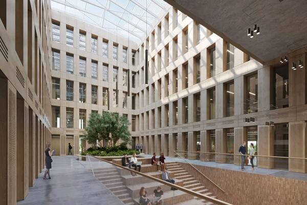 Globcentrum - vizualizace interiéru. Grafika: znamení čtyř - architekti