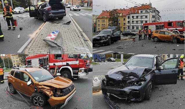 Dopravní nehoda na Rokycanské v Plzni