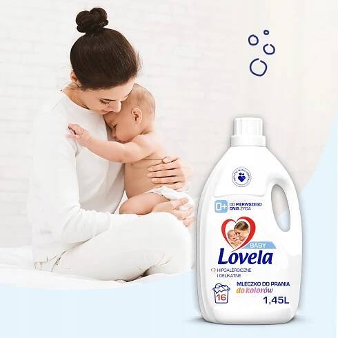 Lovela BABY Hypoalergenní Mléko na praní barev Barva pro děti 1.45L Počet praní 16