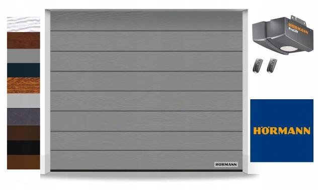 Sekční garážová vrata Hormann Renomatic EP2025 s pohonem 5000 x 2250