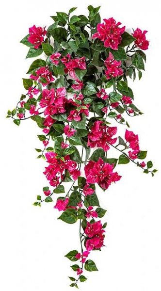 Umělá květina Bougainvillea závěs CARINO, tyč, crossdoor, růžová, 100cm