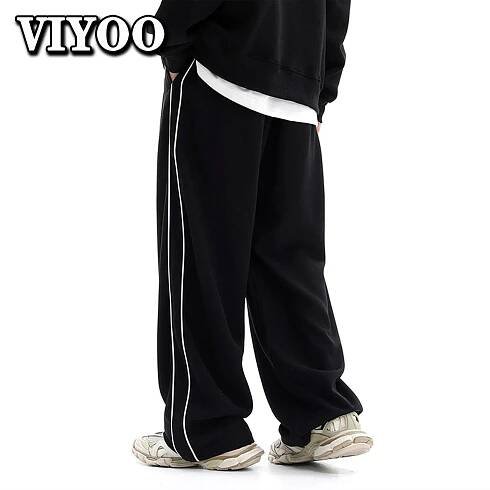 Dámské Pánské oblečení Y2K Letní pruhované tepláky Track Baggy široké kalhoty Jogging Cargo Kalhoty Pro muže Techwear Korejské oblečení Ženy