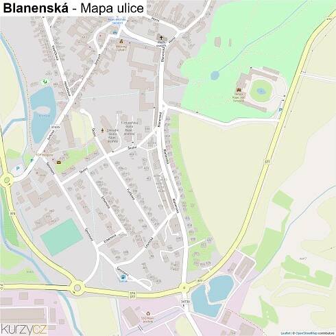 Blanenská - mapy | Kurzy.cz