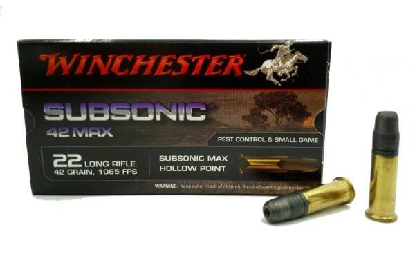 22 LR Winchester Subsonic HP 42gr