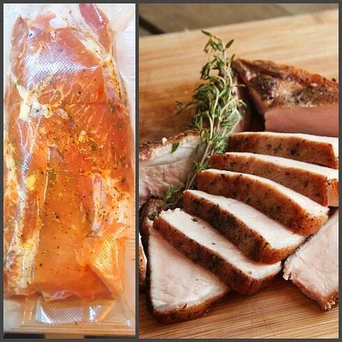 Свинина. Нежная свинная шея сувид. Souvide мясо