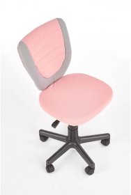 Dětská židle na kolečkach TOBY — látka, růžová