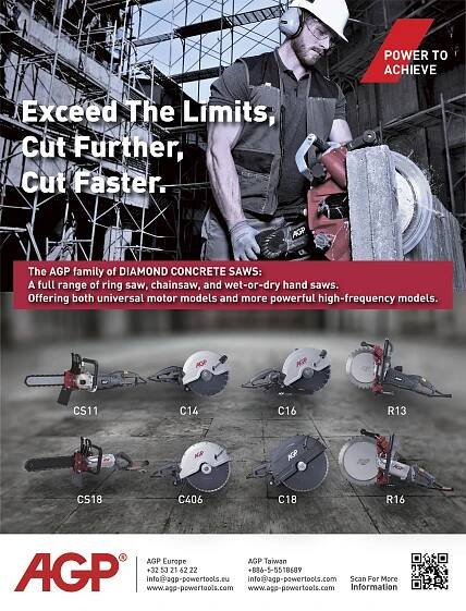 A full range of ring saw, chainsaw, and wet-or-dry hand saws