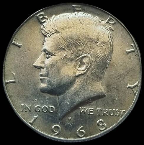 Half dollar 1968 D. - Kennedy  - Numismatika