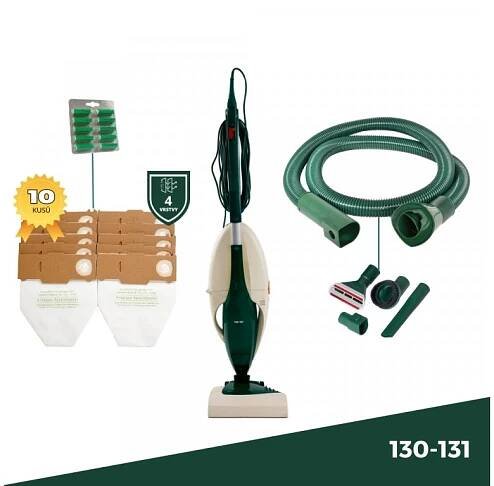 Vysavač VORWERK VK130/131 klepač EB350/351, hadice, nástavce, sáčky, vůně