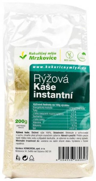 Kukuřičný mlýn Mrzkovice Rýžová kaše instantní (natural) 200g