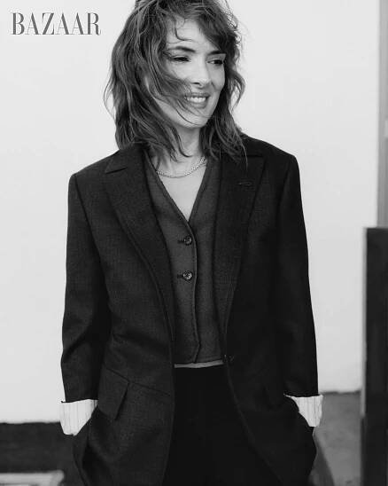 Winona Ryder Reflects on Difficult Period After Johnny Depp Split in ‘90s: ‘I Just Wasn’t Taking Care of Myself’ AND – Winona Ryder Says Michelle Pfeiffer Gave Her Advice When She Struggled with Fame: 'But I Couldn't Hear It'. Photographs by: Dan Martensen/ Harpers Bazaar