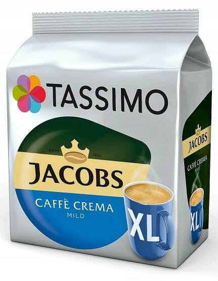 káva TASSIMO Jacobs Caffe Crema MILD XL 16 kusů Kód výrobce 4031523