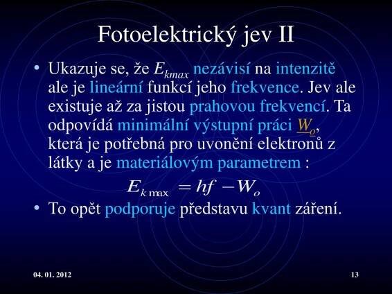 PPT - FF Z S-1 2 Exkurze do moderní fyziky PowerPoint Presentation, free download - ID:3315656