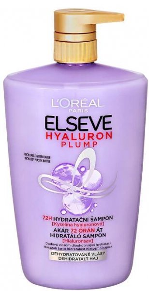 Hydratační šampon Loréal Elseve Hyaluron Plump - 1000 ml - L’Oréal Paris + dárek zdarma