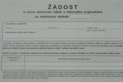 Žádost o provedení ročního zúčtování – lukida.cz