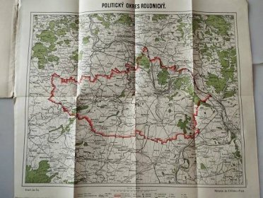 1930*Vilímkovy podrobné mapy politických okresů*ROUDNICE - Staré mapy a veduty