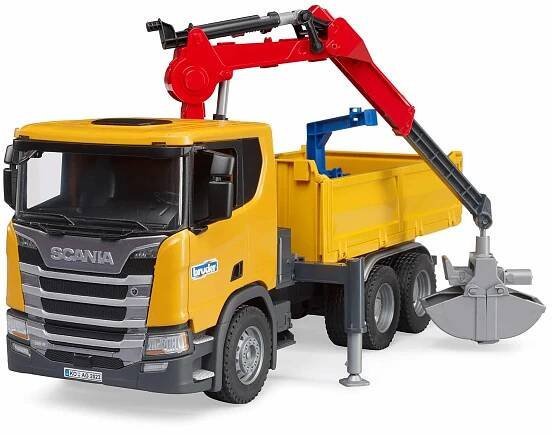 Bruder Nákladní auto Scania Super 560R s valníkem a hydraulickou rukou