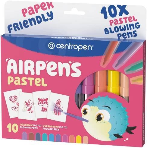 Foukací fixy AirPens Pastel - 10 ks - 1500/10