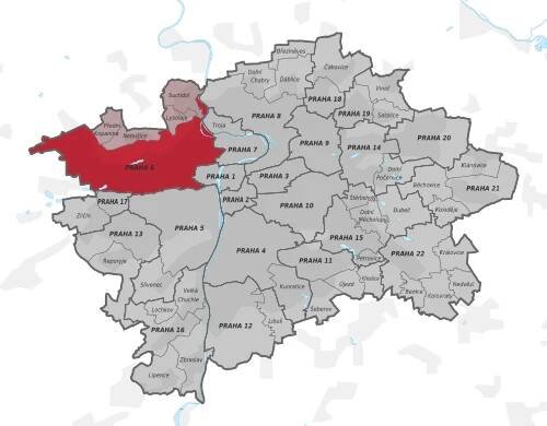 Praha 6 na mapě