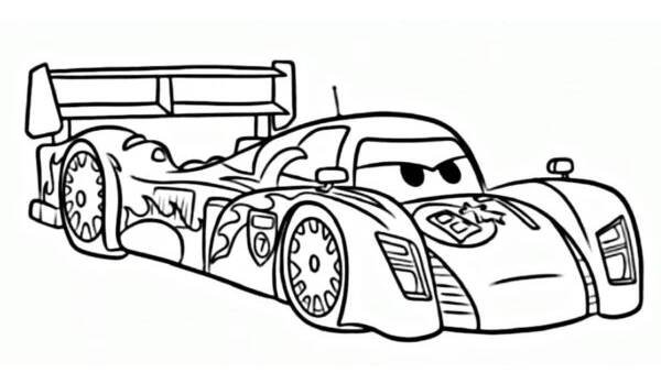 Omalovánka Těžké sportovní auto