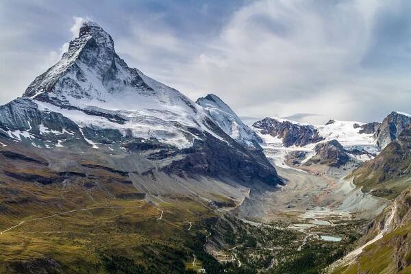 The Matterhorn and what's left of a the former glacier. No Global Warming here right?