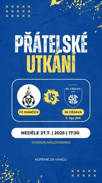 FC Ivančice | Přípravný zápas Cézava - hraje se dnes 29.7.205 v 18h hřiště Malovansko.