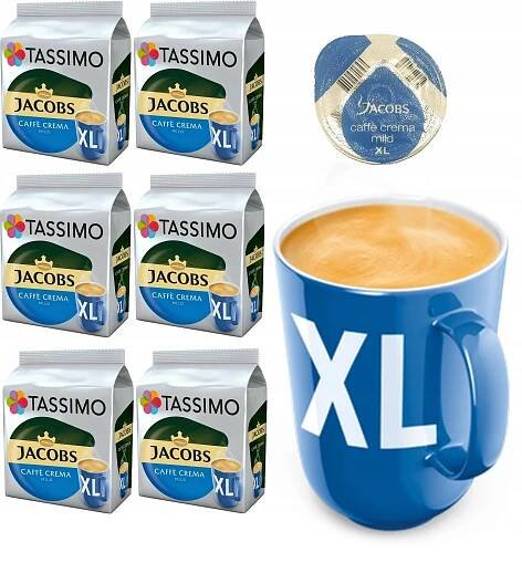 káva TASSIMO Jacobs Caffe Crema MILD XL 6 x 16 kusů