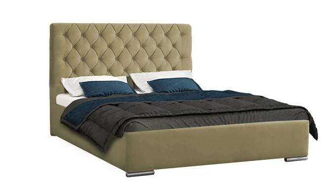 Postel RYAN 06+2 STANDARD 160x200 cm +2 - stříbrné nohy Světle zelená