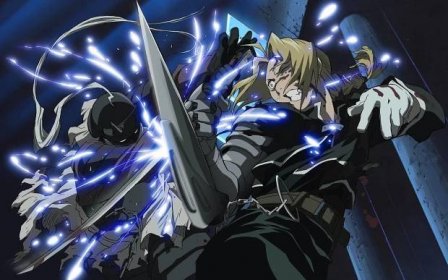 Edward Elric fighting an ethereal foe Wallpaper