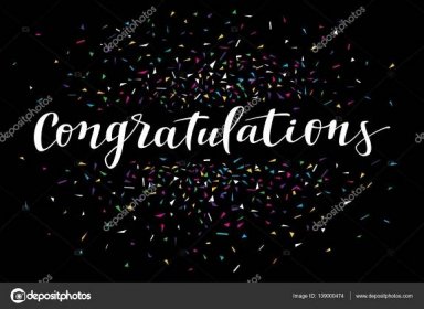 Congratulations calligraphy greeting card
