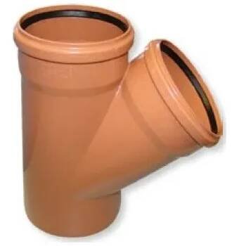 Kanalizace - kanalizační odbočka 45 stupňů s hrdlem KGEA průchod 500mm odbočení 160mm