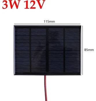 Solární panel s rychlým nabíjením 3W 5V | přenosná nabíječka - 3W 12V