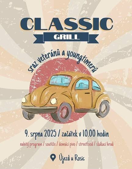 Classic Grill - sraz veteránů a youngtimerů | 9.08.2025 | www.veterankalendar.cz