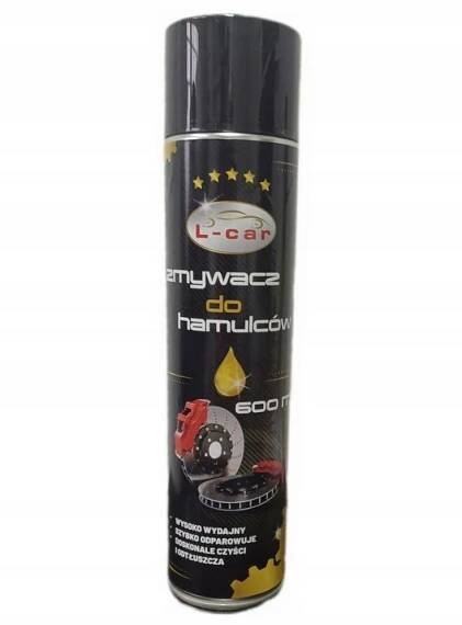 ODSTRAŇOVAČ BRZD 600ML SPREJ BRAKE CLANER ODMAŠŤOVAČ L-CAR
