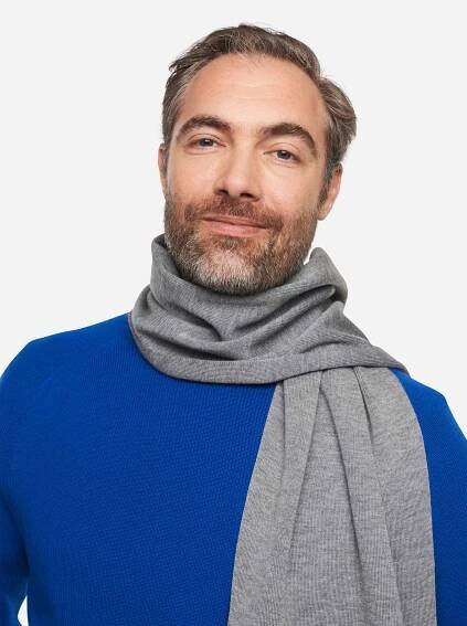Teym - The Merino Scarf - Men - Grey - 2