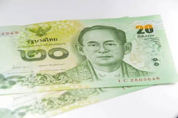 Thajské bankovky 20 Baht — Stock obrázek