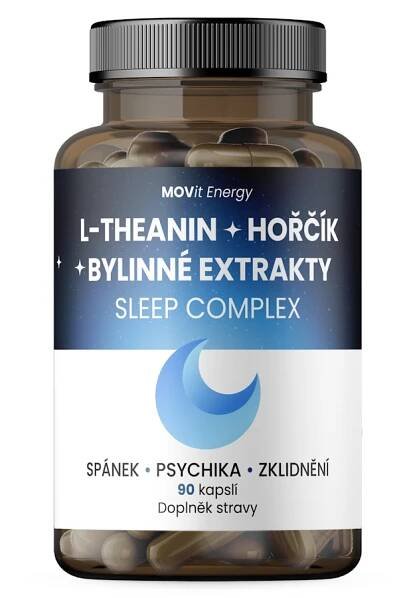 MOVIT Sleep Complex L-Theanin + Hořčík + Bylinné extrakty 90 kapslí