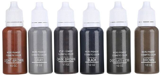 PIGMENT PRO PERMANENTNÍ LÍČENÍ OBOČÍ 6 KUSŮ