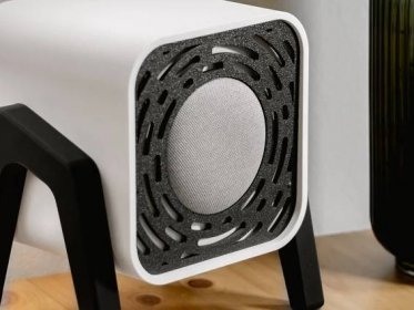 v2 - Google Home Mini Speaker Housing - Retro Modern - with Swappable Face Plates by Jordan Proctor Designs | Download free