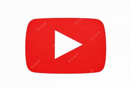 Youtube logo and video player 3d design or video media player interface
